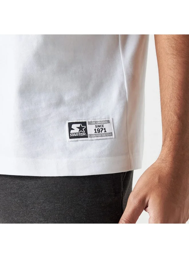 STARTER Starter Print Crew Neck T-shirt with Short Sleeves
