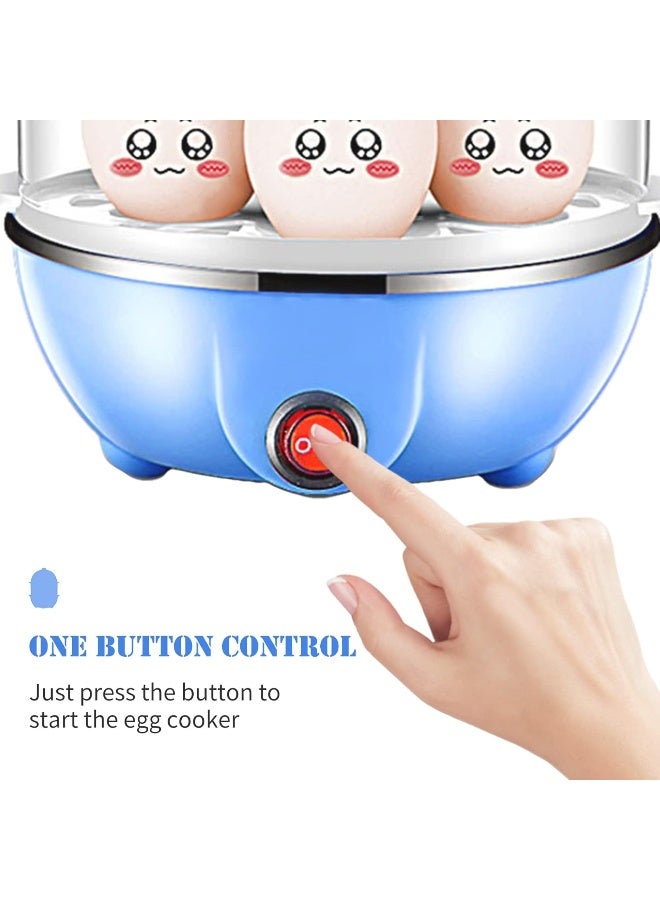 Fajia Fajia Egg Cooker 7 Egg Capacity Hard Boiled Egg Cooker Anti-dry Electric Egg Boiler with 40mL Measuring Cup Steam Vegetables  - Image 5