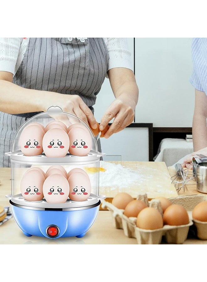 Fajia Fajia Egg Cooker 7 Egg Capacity Hard Boiled Egg Cooker Anti-dry Electric Egg Boiler with 40mL Measuring Cup Steam Vegetables  - Image 3