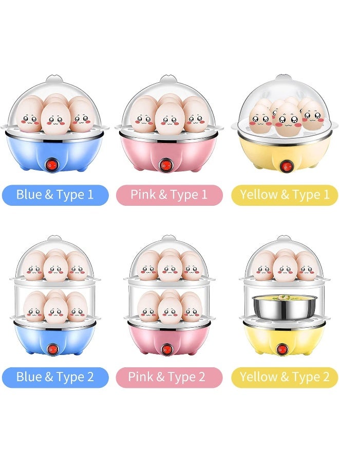 Fajia Fajia Egg Cooker 7 Egg Capacity Hard Boiled Egg Cooker Anti-dry Electric Egg Boiler with 40mL Measuring Cup Steam Vegetables  - Image 2