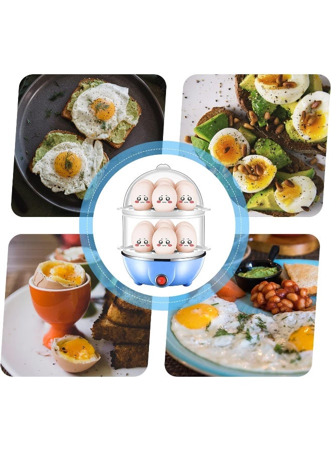Fajia Fajia Egg Cooker 7 Egg Capacity Hard Boiled Egg Cooker Anti-dry Electric Egg Boiler with 40mL Measuring Cup Steam Vegetables  - Image 4