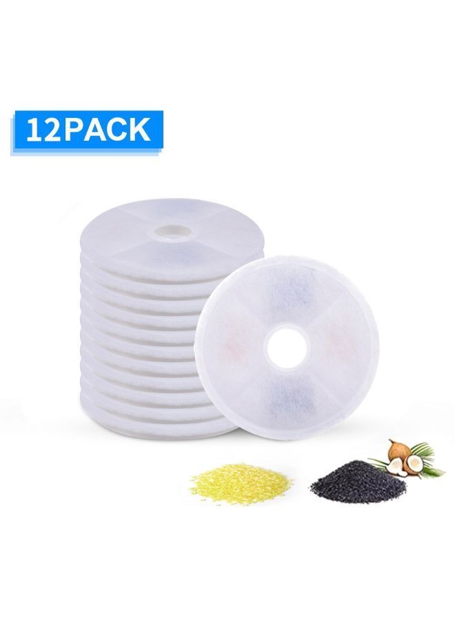 NIBEMINENT 12-Piece Water Fountain Replacement Filter White 14.9cm - Image 4