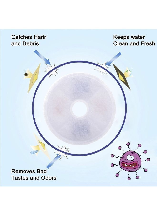 NIBEMINENT 12-Piece Water Fountain Replacement Filter White 14.9cm - Image 5