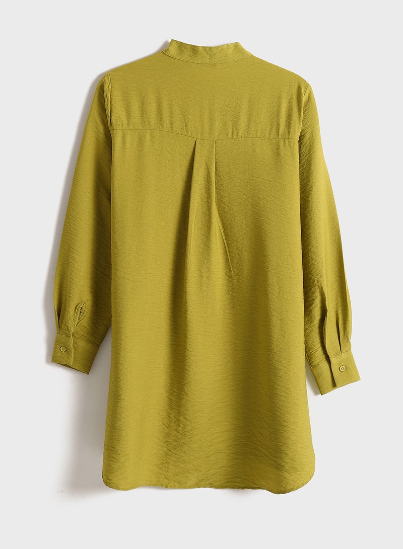 LC WAIKIKI Women's Grandad Collar Plain Shirt Tunic - Image 2