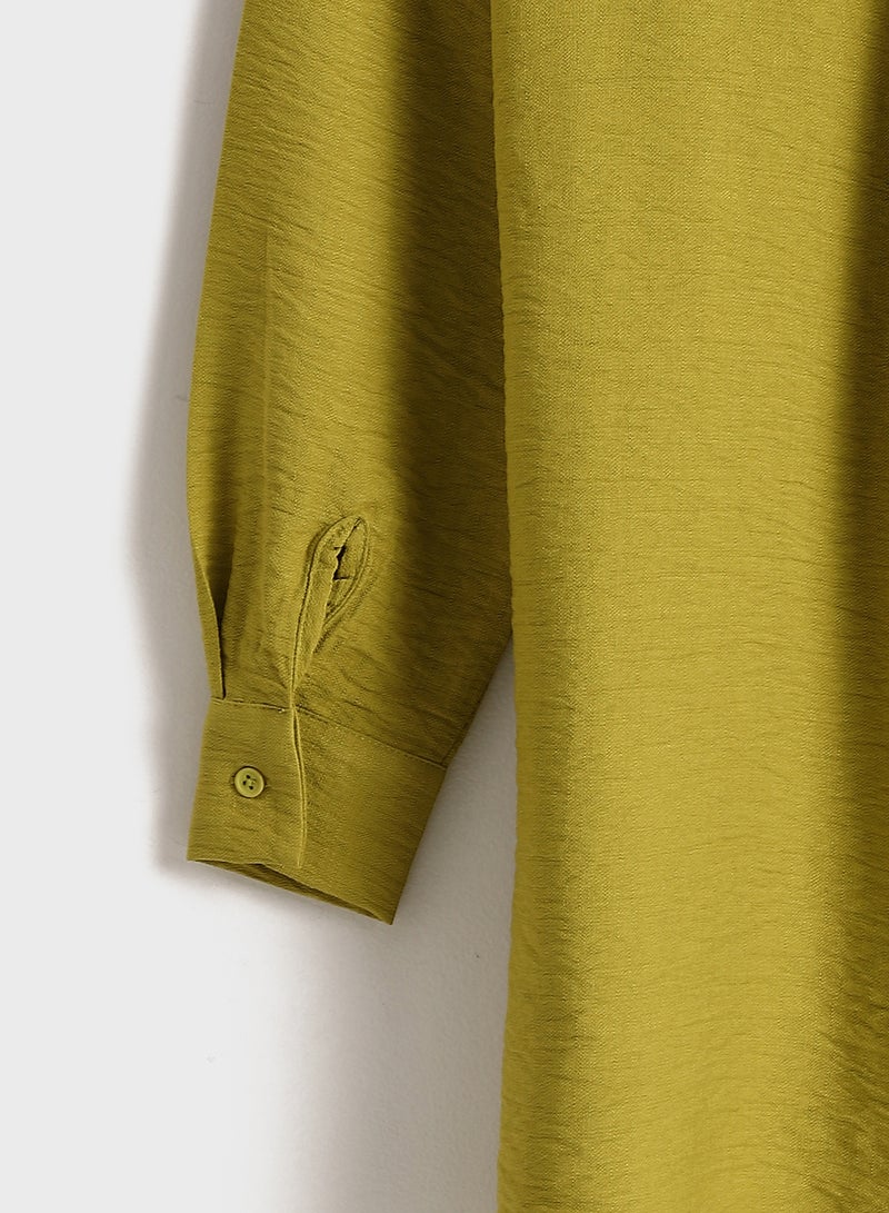 LC WAIKIKI Women's Grandad Collar Plain Shirt Tunic - Image 4