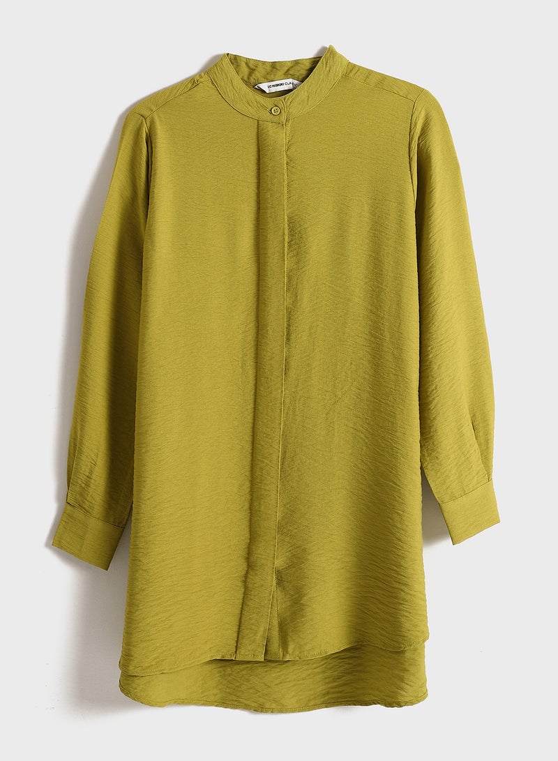 LC WAIKIKI Women's Grandad Collar Plain Shirt Tunic - Image 1