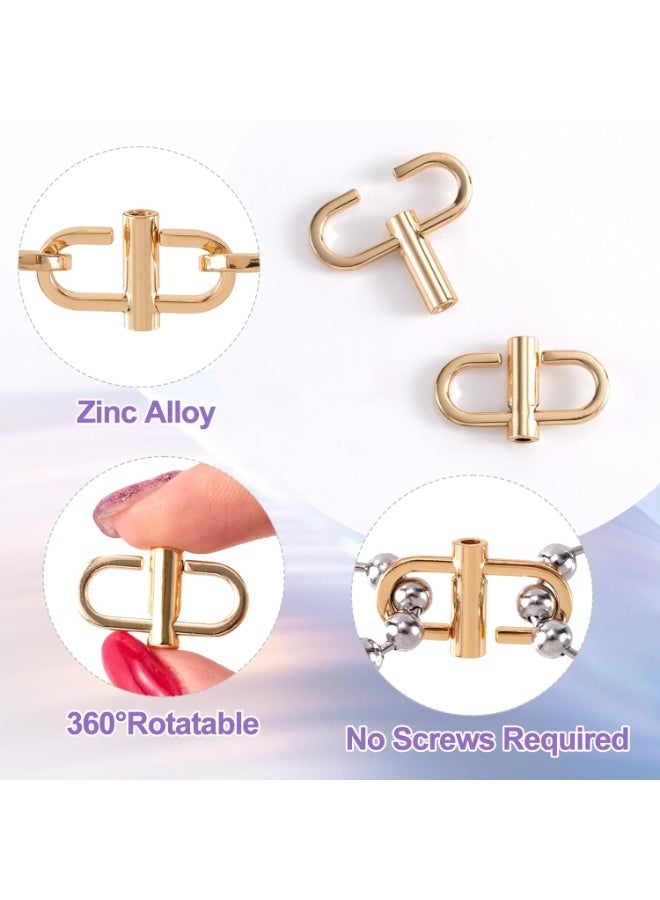 Adjustable Chain Strap Shortener with 360° Rotatable Clasp, Necklace and Purse Chain Length Extender, Durable Metal Strap Adjuster for Handbags, Jewelry Accessory Gift - Image 3