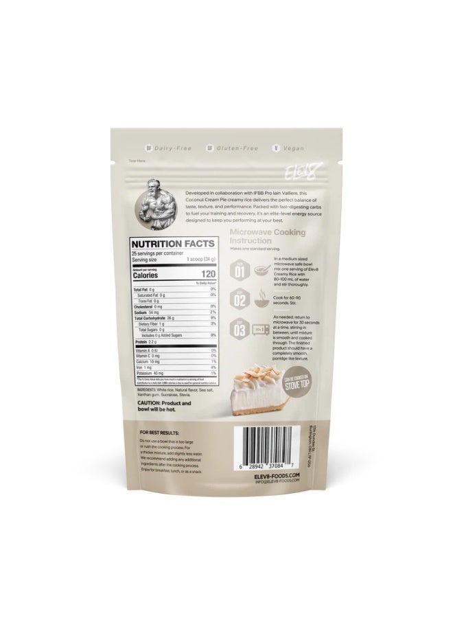 ELEV8 Creamy Rice – High-Protein, Vegan, Gluten-Free Coconut Cream Pie 850g - Image 2