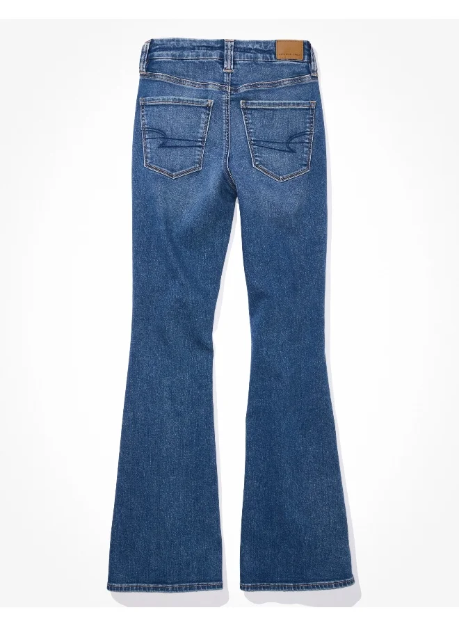 American Eagle High Waist Flared Hem Stright Pants