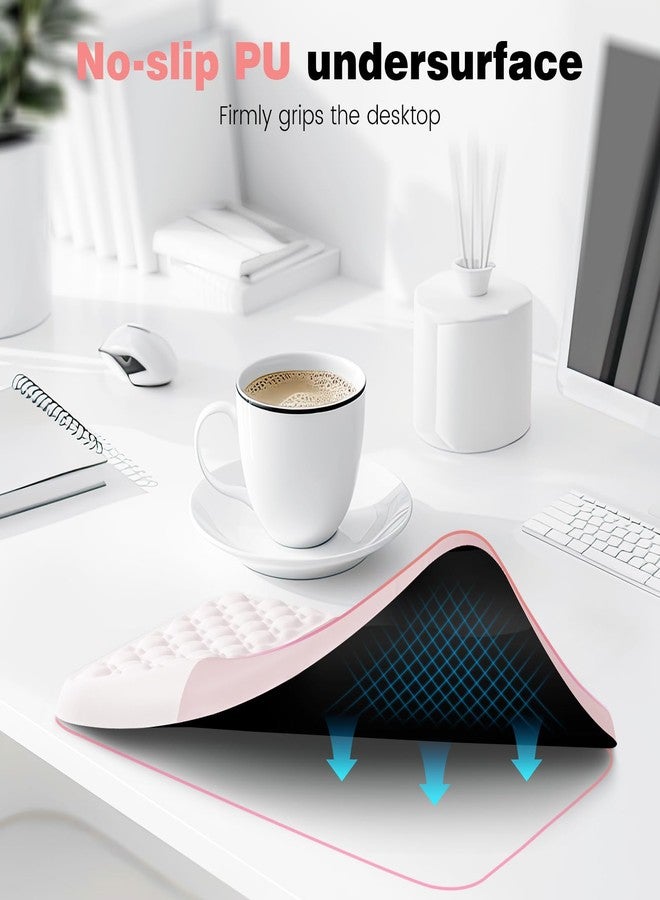 Ospelelf Mouse Pad with Wrist Rest Ergonomic Comfortable Pain Relief Mousepad Wrist Support for Computer Solid Pink - Image 5