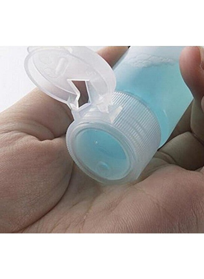 Elandy 12Pcs Empty Refillable Clear Plastic Sample Flip Cap Squeeze Bottle Container Pot Vials For Cosmetic Makeup Emollient Water Lotion Shower Gel Emulsion Liquid(12Ml 0.4Oz) - Image 5