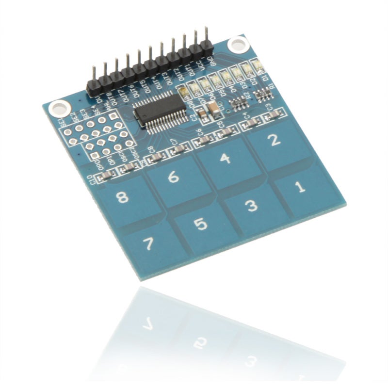 TTP226 8-Way Channel Capacitive Touch Switch Digital Touch Sensor Module PCB Board - Image 1
