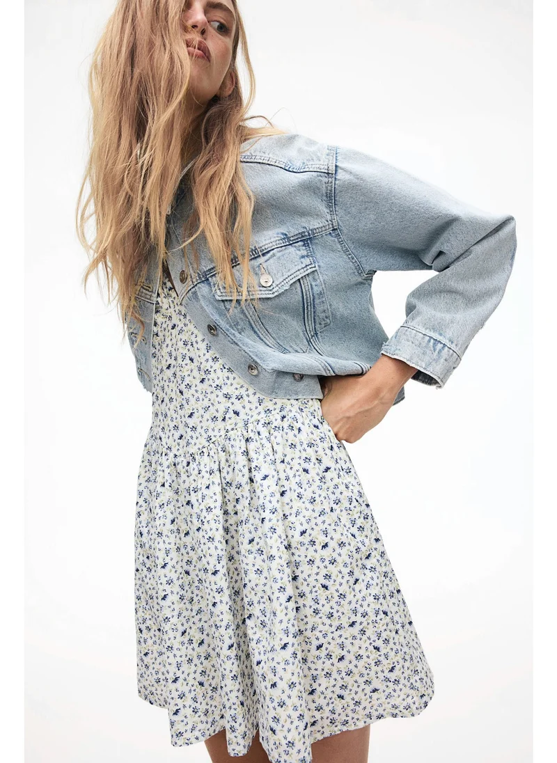H&M Flared-skirt cotton dress