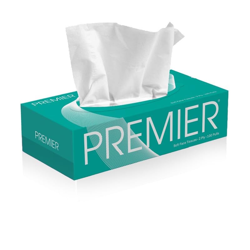 Premier Box Face Tissue Papers 100 Pulls 2Ply (Pack of 4-400 Pulls, 800 Sheets) Soft & Absorbent Facial Tissues | Disposable Tissues for home, Car tissue box, Office tissue paper - Image 2