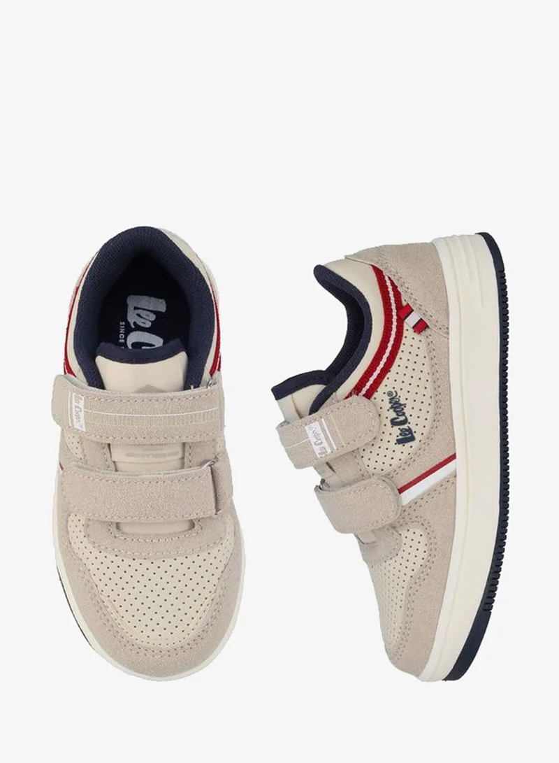 Lee Cooper BEIGE Boys Hook & Loop Ankle School Sneakers for Men | Best Price UAE