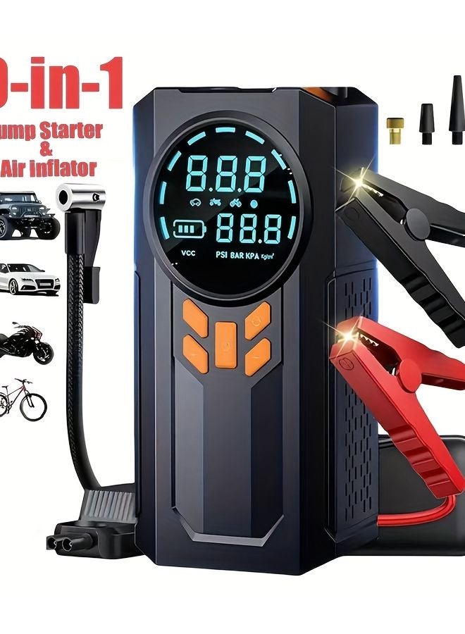 معزز كامل لسيارة الطوارئ 150 رطل لكل بوصة مربعة ضاغط هواء صندوق كابل القفز - Image 2