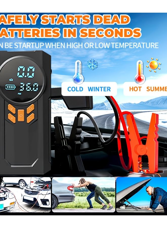 معزز كامل لسيارة الطوارئ 150 رطل لكل بوصة مربعة ضاغط هواء صندوق كابل القفز - Image 3