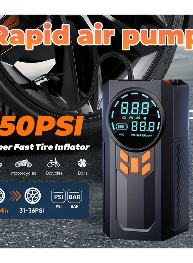 معزز كامل لسيارة الطوارئ 150 رطل لكل بوصة مربعة ضاغط هواء صندوق كابل القفز - Image 5