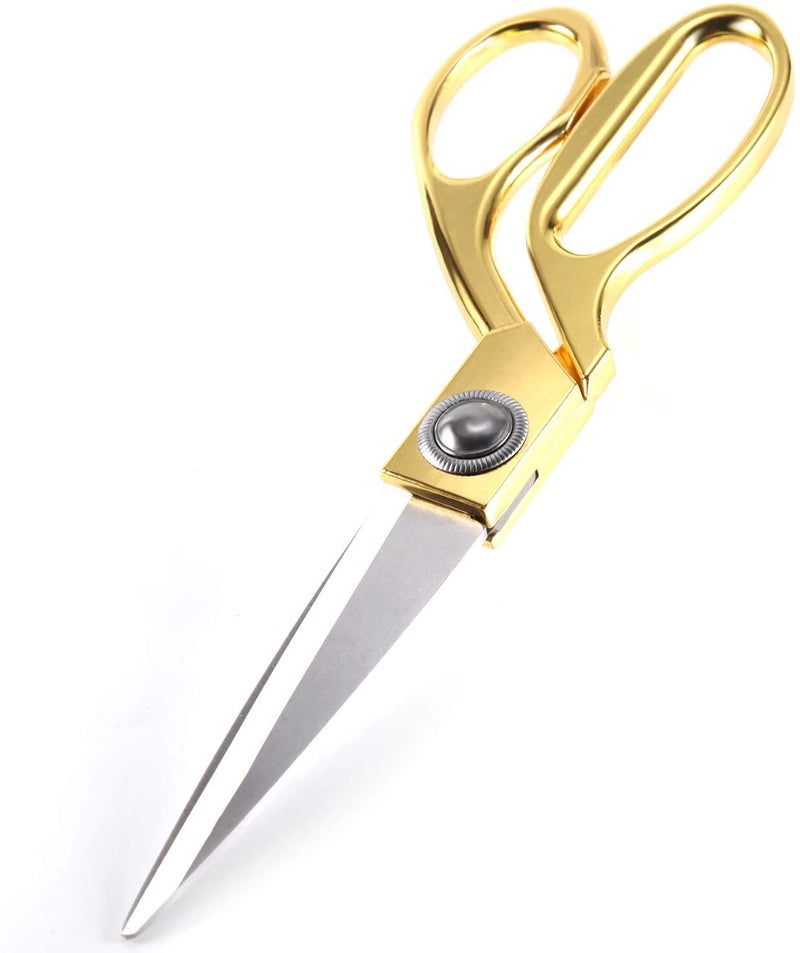 Pass Pass PassPass 8-inch Gold-Plated Tailor Scissors | Alloy Multipurpose Scissors for Cloth, Thread & Craft Work - Image 4