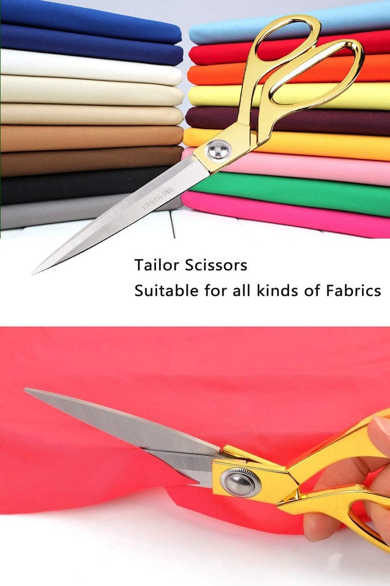 Pass Pass PassPass 8-inch Gold-Plated Tailor Scissors | Alloy Multipurpose Scissors for Cloth, Thread & Craft Work - Image 5