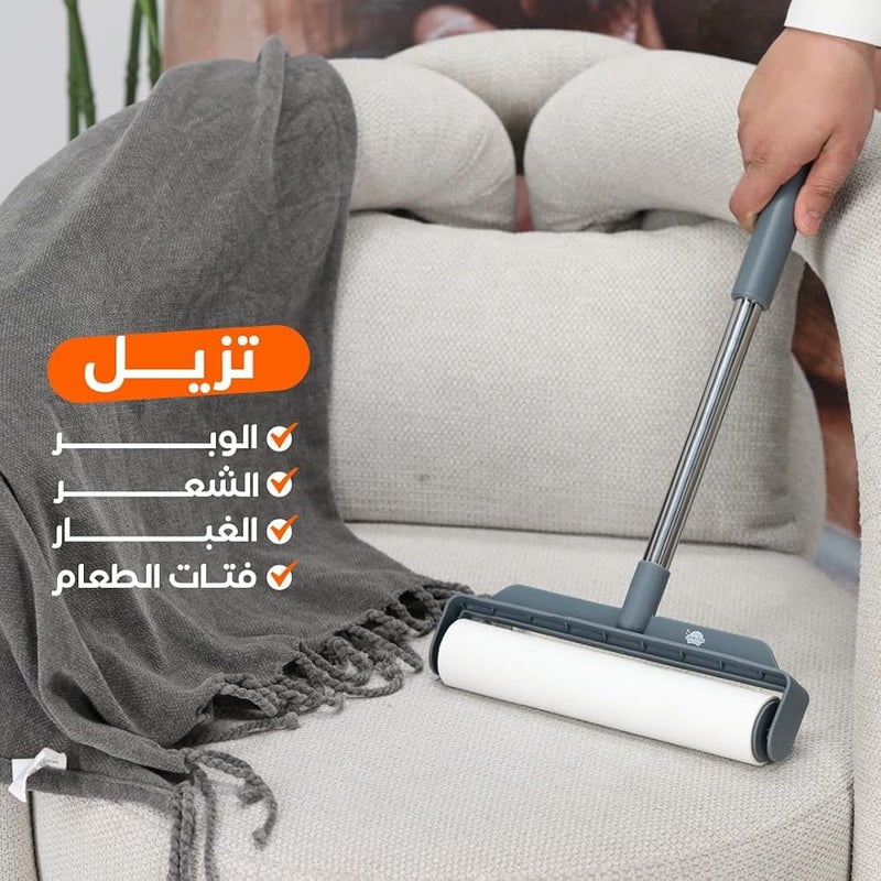 RIBAL Lint Roller - Lint Roller - Strong Adhesive Roller for Floors and Fabrics - Removes Pet Hair, Dust, Crumbs, Threads - Durable and Refillable - for Home, Car, Office Use - Image 3