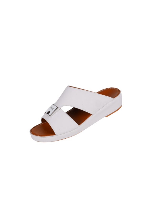 barjeel uno 008-3731 Barjeel Uno Men Arabic Sandals BS 23 White  - Image 1