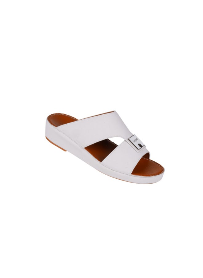 barjeel uno 008-3731 Barjeel Uno Men Arabic Sandals BS 23 White  - Image 2