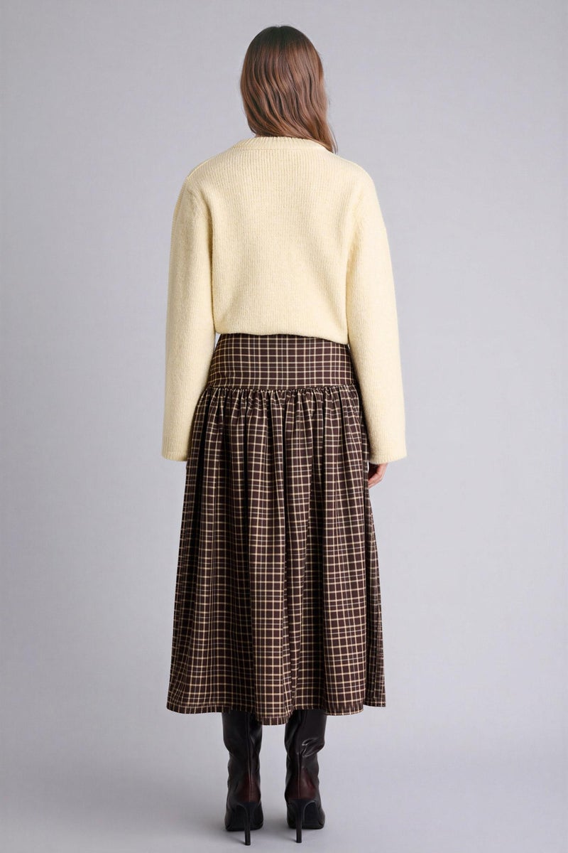 ديفاكتو جيبة ماكسي بقصة A-Line وطبعة - Image 4