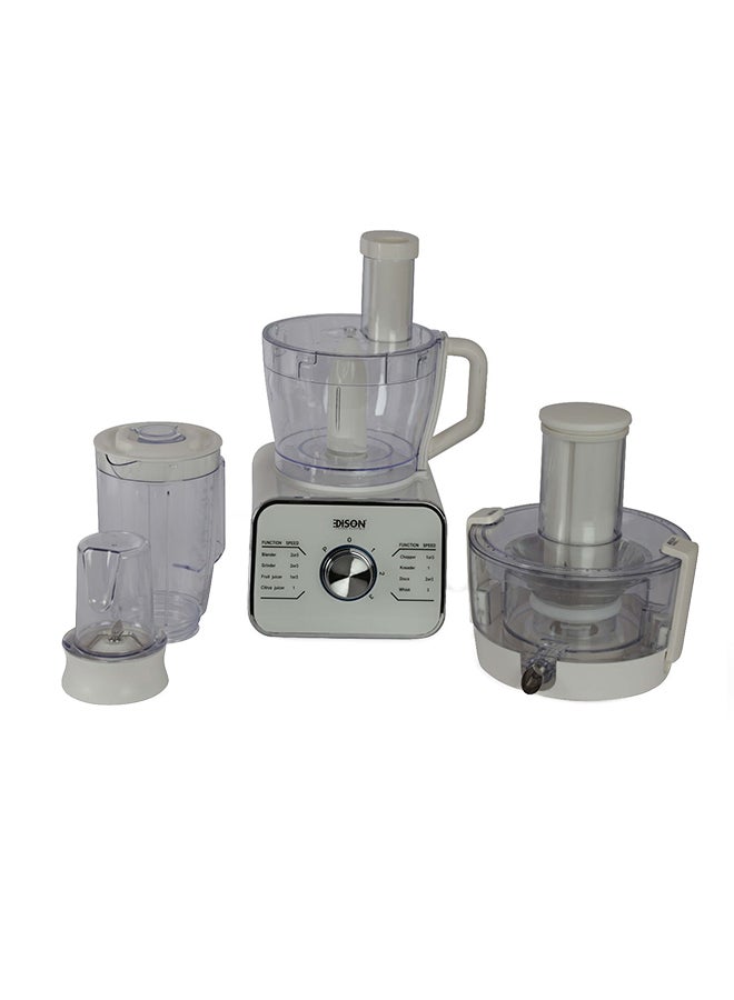 محضر طعام متعدد الاستخدامات من 4 قطع بقوة 1100 وات 1100.0 W HGM-408 أبيض/ شفاف
