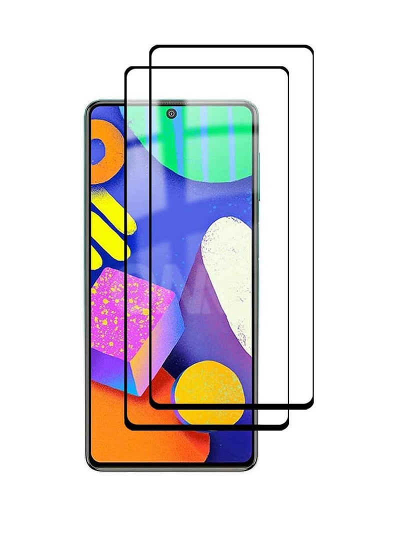 Super 2 Pieces Tempered Glass Screen Protector 5D Designed For Samsung Galaxy F62 Full Glue Edge to Edge Full Screen Coverage And Bubble Free - Image 1