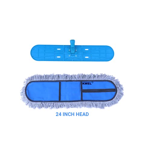 KWEL Plastic Dry Floor Mop Refill for Cleaning Living Room Office Suitable for All Types of Floor (Multicolour, 24 Inch) - Image 3