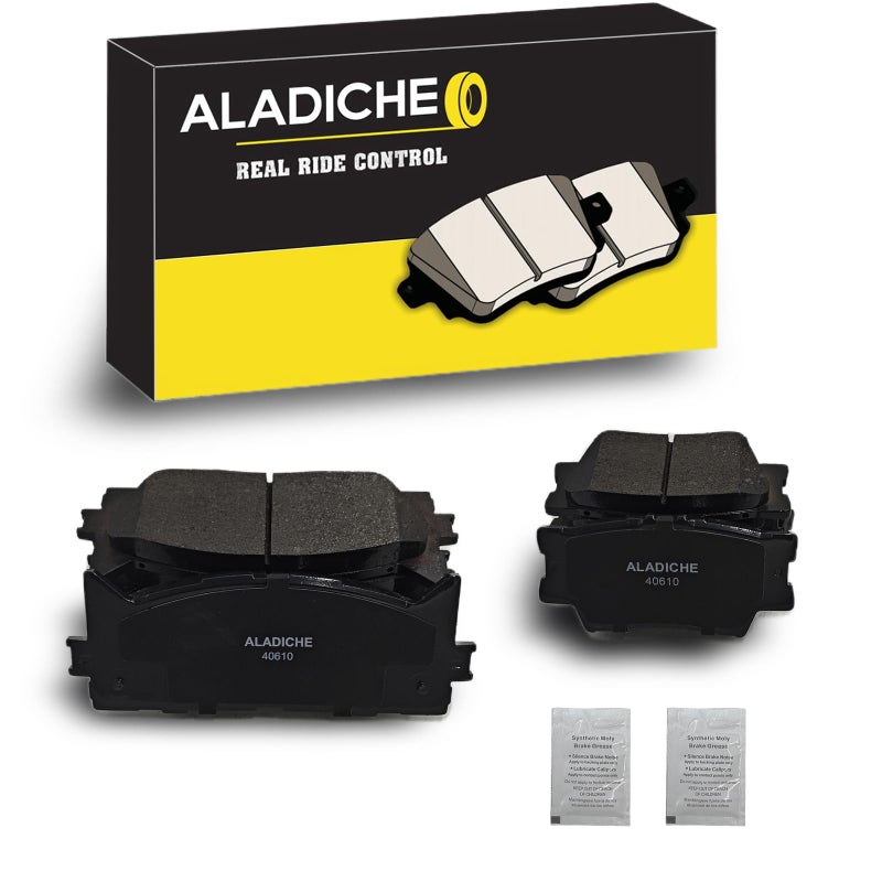 ALADICHE upgrade Front Rear Ceramic Disc Brake Pads Set Compatible with 20072017 for Toyota Camry 20082018 for Toyota Avalon 20072018 for Lexus ES350 20132018 for Lexus ES300h