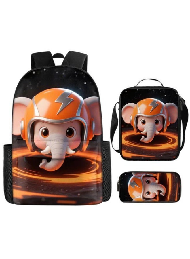 Bright Li Fire Unlock the new fashion of childish fun! Three-piece set of bags, cartoon elements for children and teenagers (students, children, friends' outings, mountain climbing, schooling, etc. can be used) - 18 - Image 2