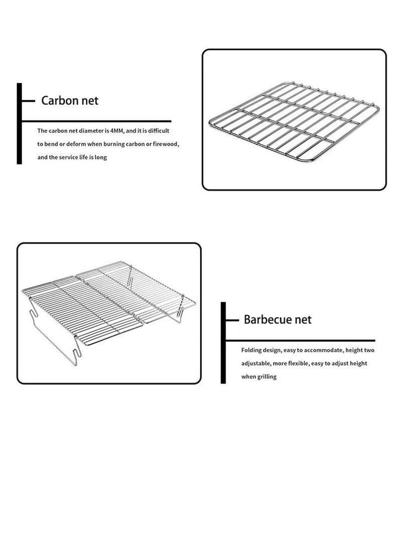 كامبينج مون كامبينغ مون شواية فحم محمولة قابلة للطي من الستانلس ستيل (MT-2) - Image 4