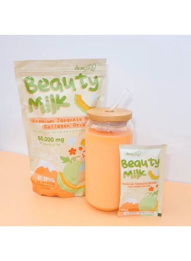 dear face Beauty Milk Collagen Drink Powder – Premium Japanese Melon Beauty Beverage for Daily Use - Image 5