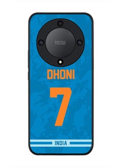 Cover for Honor X9a 5G Case , Rugged Black Slim fit Soft Flexible Thin Protective Phone Cases - Player Name - MS Dhoni, Jersey Number- 7