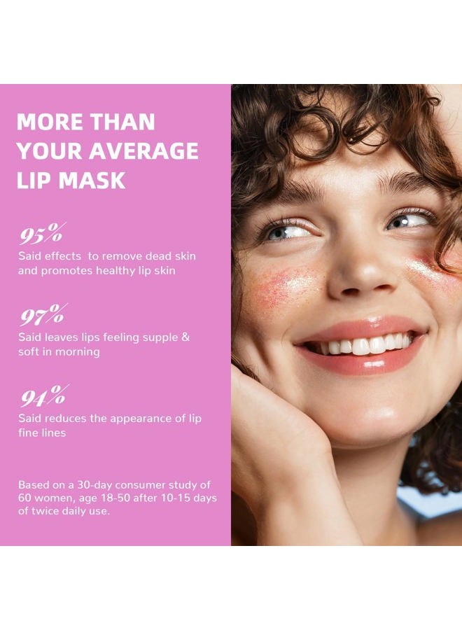 ANRCOLLECT Lip Scrub & Lip Mask - Overnight Treatment Lip Care Kits with 2 Lip Exfoliator & 2 Sleeping Lip Balm, Intense Hydration Lip Set for Dry Chapped Cracked Lips, Exfoliate & Moisturize (4 Pack) - Image 3