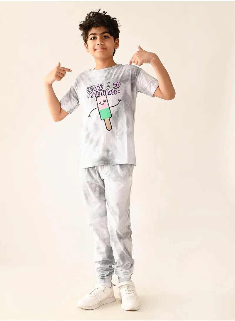 LILPICKS Funky Printed T-shirt with Jogger Set