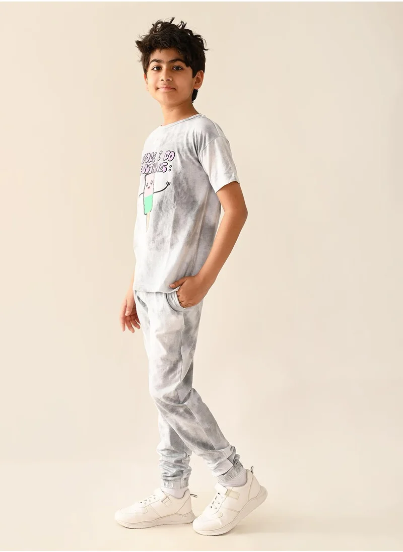LILPICKS Funky Printed T-shirt with Jogger Set