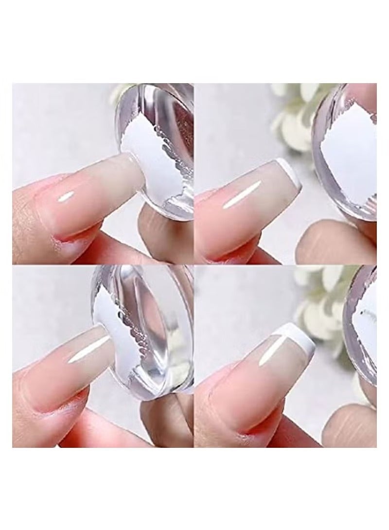 Generic Clear Jelly Soft Silicone Nail Art Stamping Stamper with Cap Image Plate Manicure Tools DIY Polish Kit - Image 3