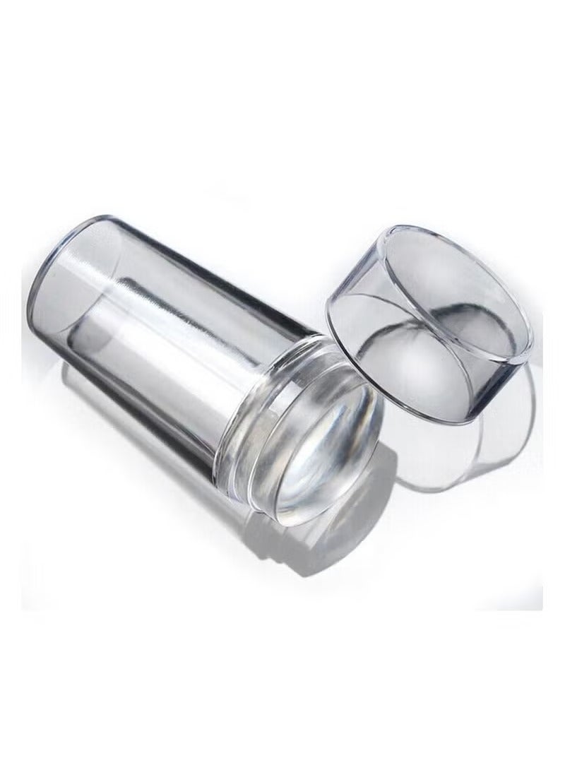Generic Clear Jelly Soft Silicone Nail Art Stamping Stamper with Cap Image Plate Manicure Tools DIY Polish Kit - Image 5