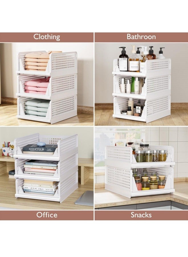 ViveLifDeco - 2 Pack Pink wardrobe storage and organizing box，Drawer style wardrobe storage，Multi layer storage and foldable，Stackable storage box，Folding wardrobe storage box - Image 1