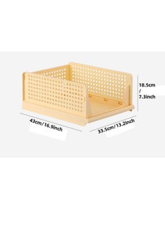 ViveLifDeco 2 Pack Pink wardrobe storage and organizing box，Drawer style wardrobe storage，Multi layer storage and foldable，Stackable storage box，Folding wardrobe storage box  - Image 2