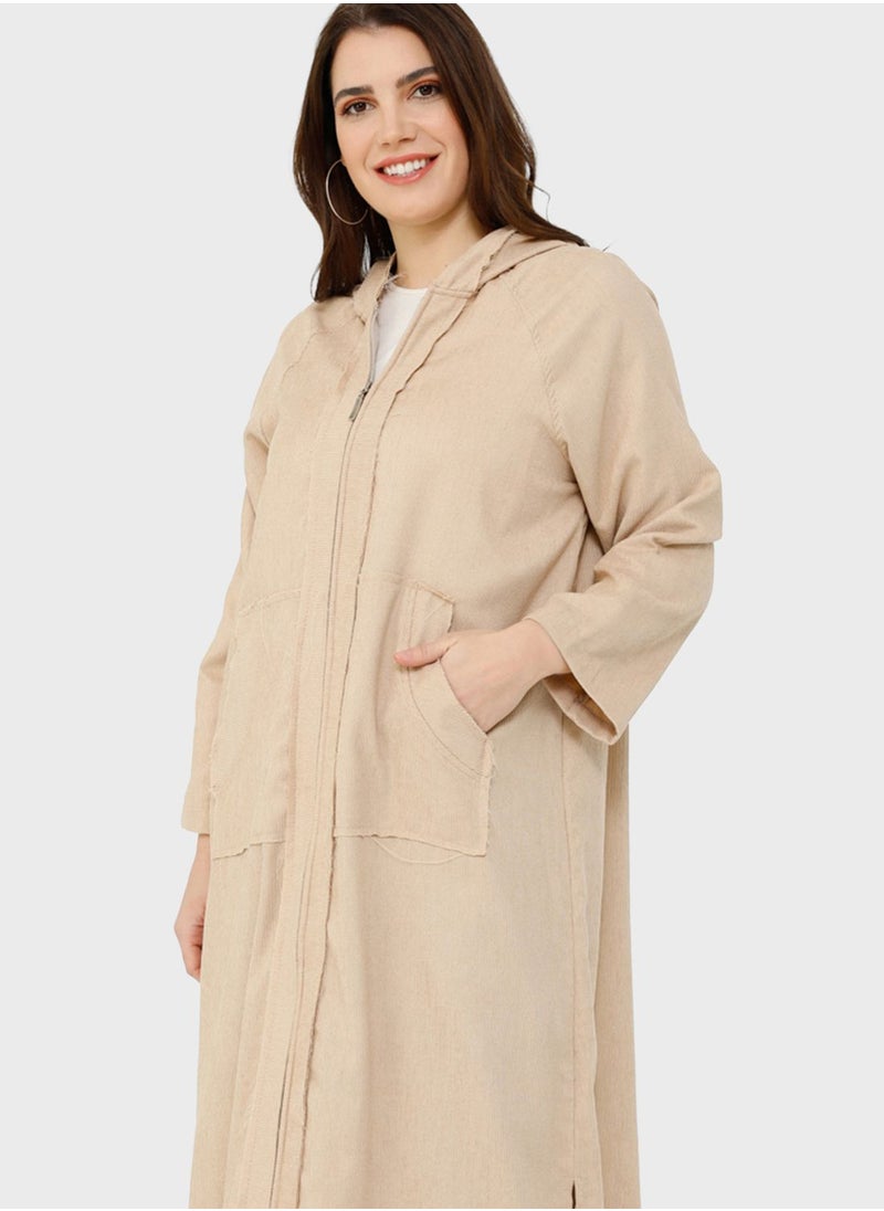 Alia by modanisa - Pocket Detail Longline Coat - Image 1