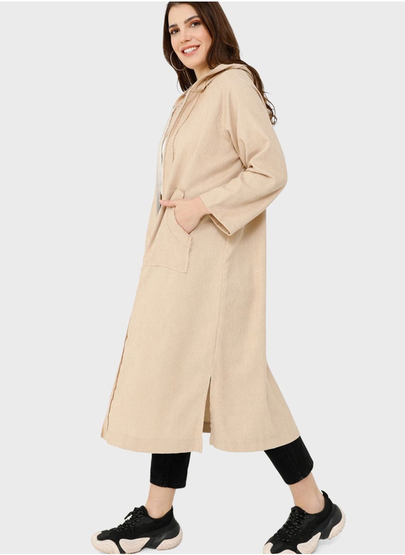 Alia by modanisa - Pocket Detail Longline Coat - Image 1
