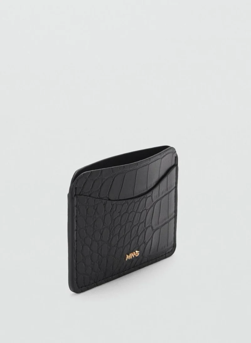 MANGO Croc-Effect Cardholder