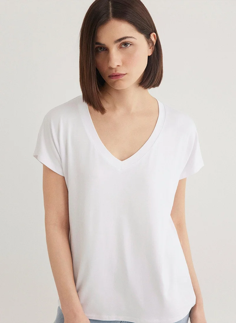 مافي BasÄ±c V Neck Top