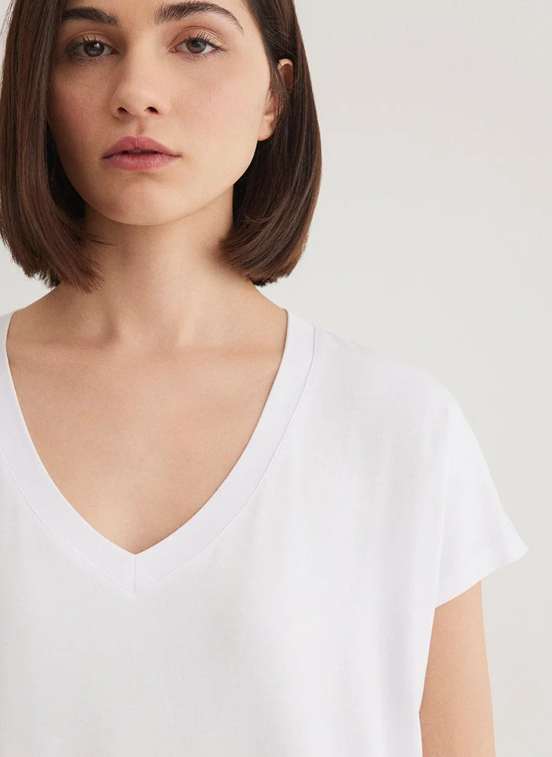 مافي BasÄ±c V Neck Top