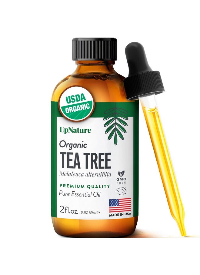 upnature - UpNature Organic Tea Tree Oil - 100% Pure Tea Tree Essential Oil for Skin, Toenail & Hair, 2oz - Image 1