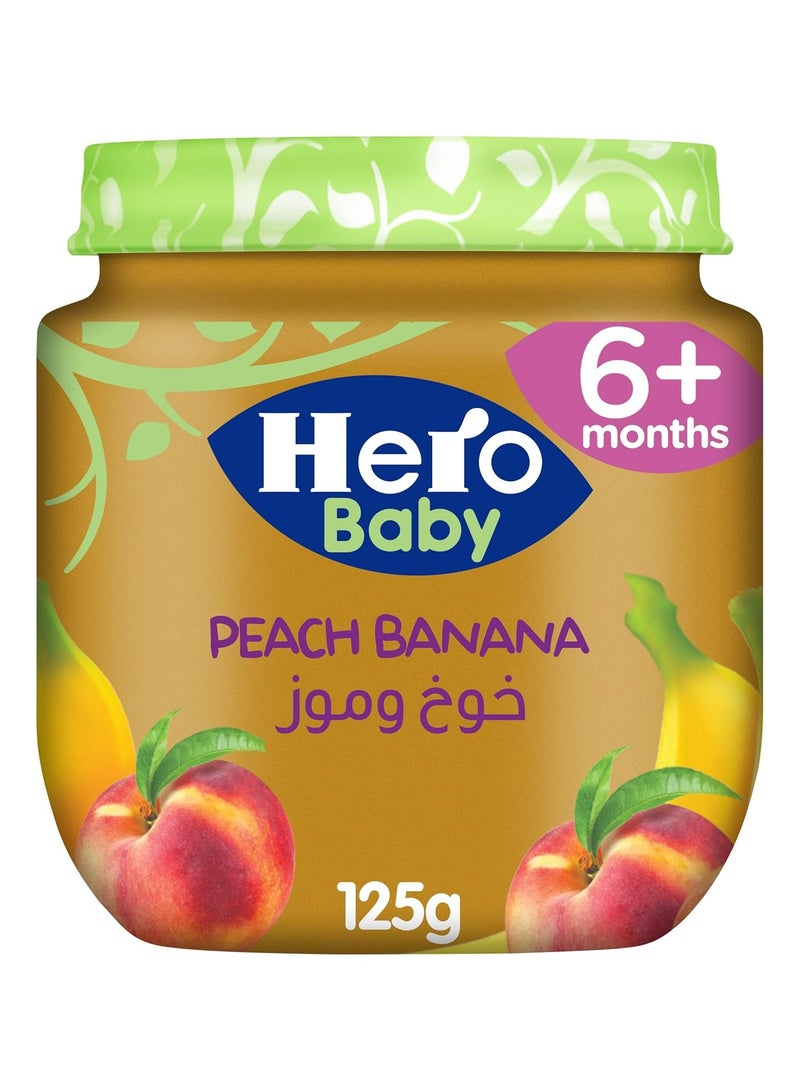 Hero Baby Peach Banana Puree Jar 125g - Image 1